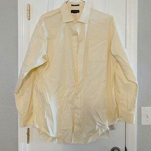 Land's End yellow button down work shirt